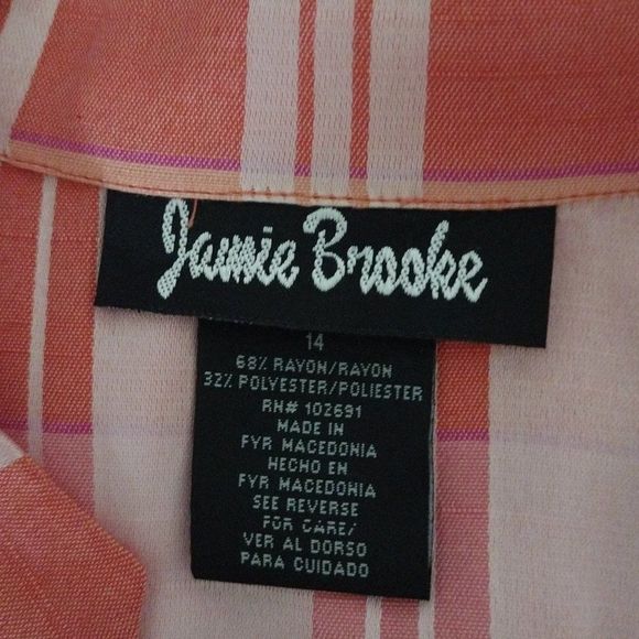 Jamie Brooke sleeveless plaid blouse. Sz 14 - Picture 7 of 7